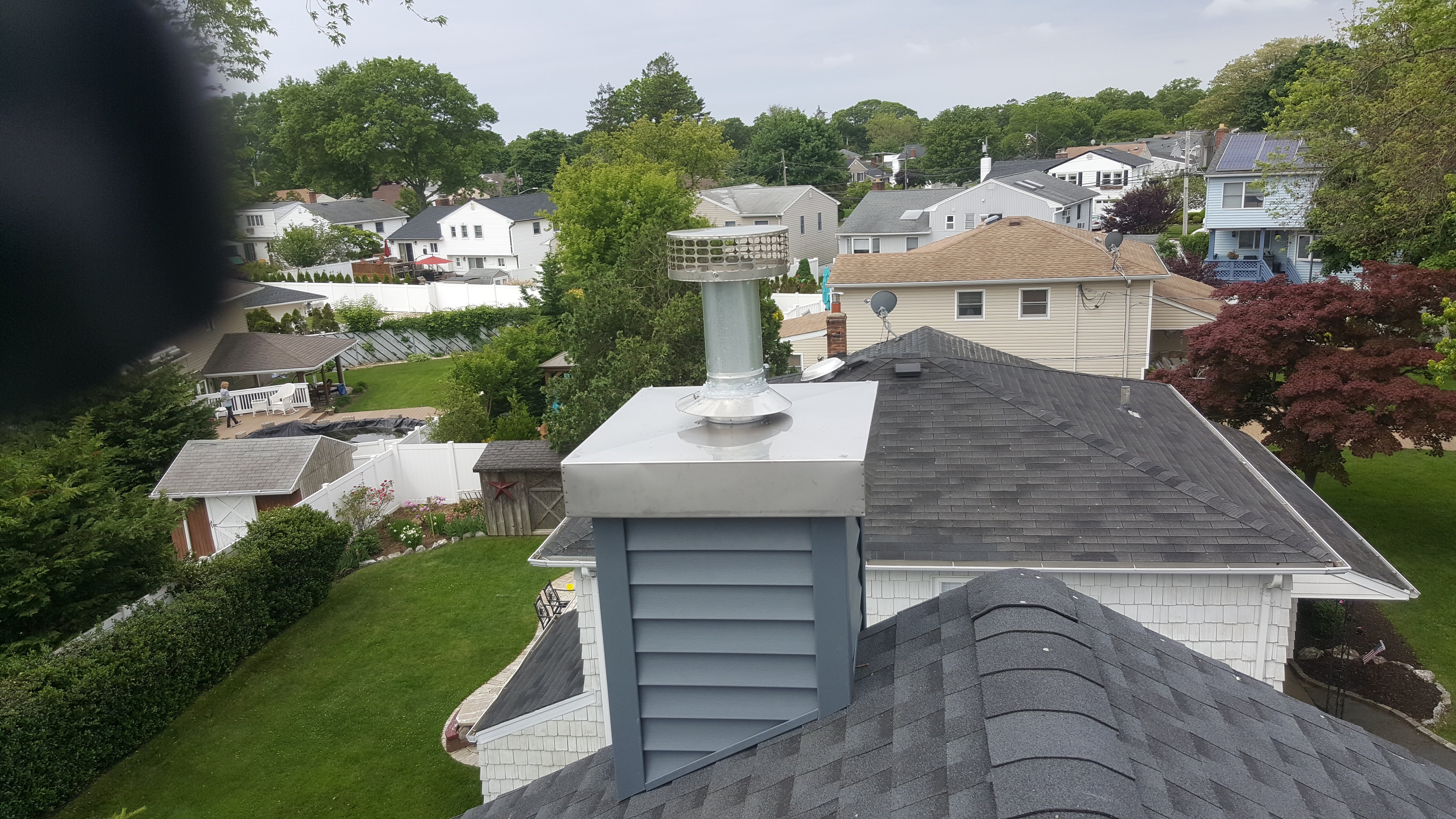Complete chimney crown rebuild and waterproofing in Oyster Bay, New York